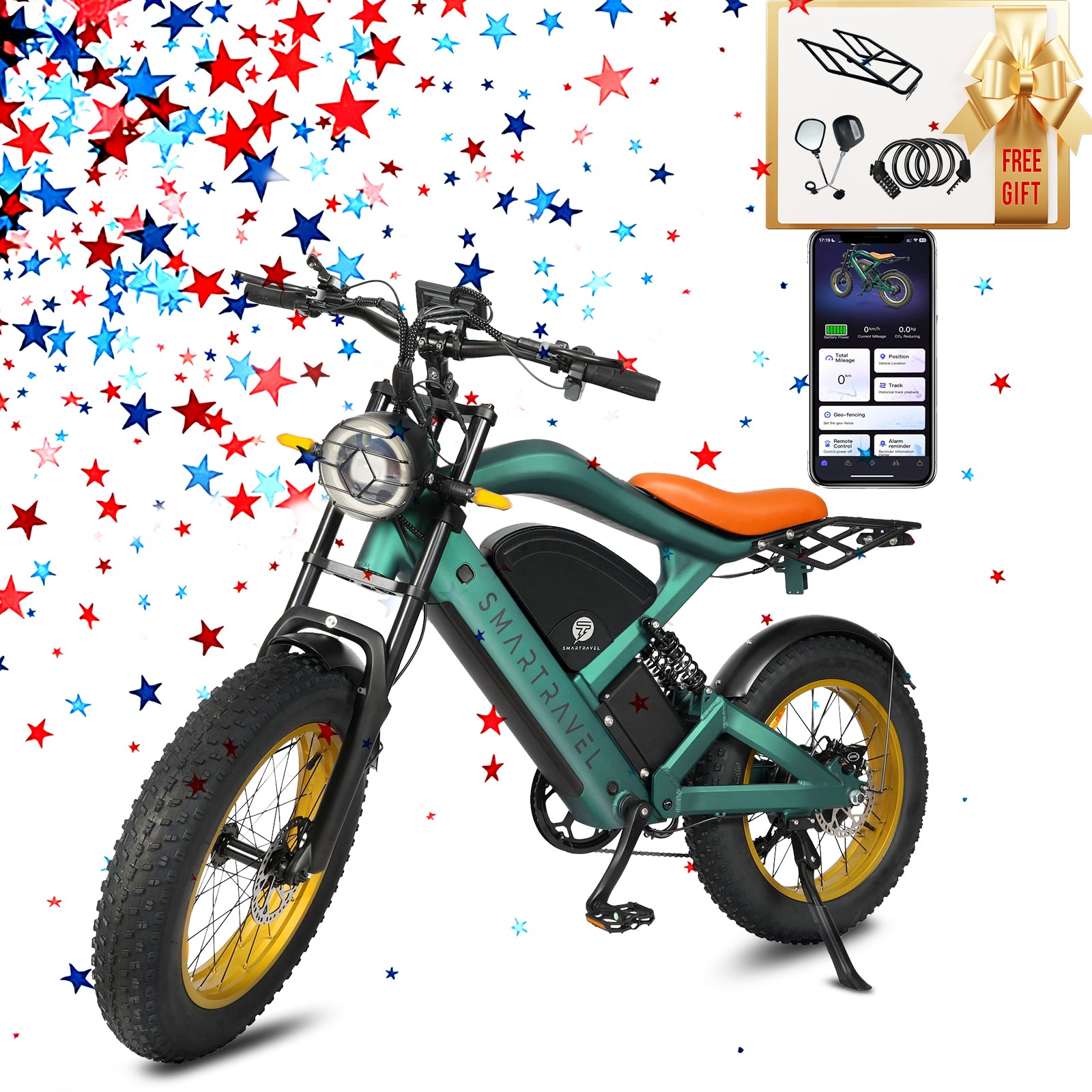 Smartravel Raptor ST202 Long Range Moped-Style GPS anti-theft ebike Long Range commuting Electric bike
