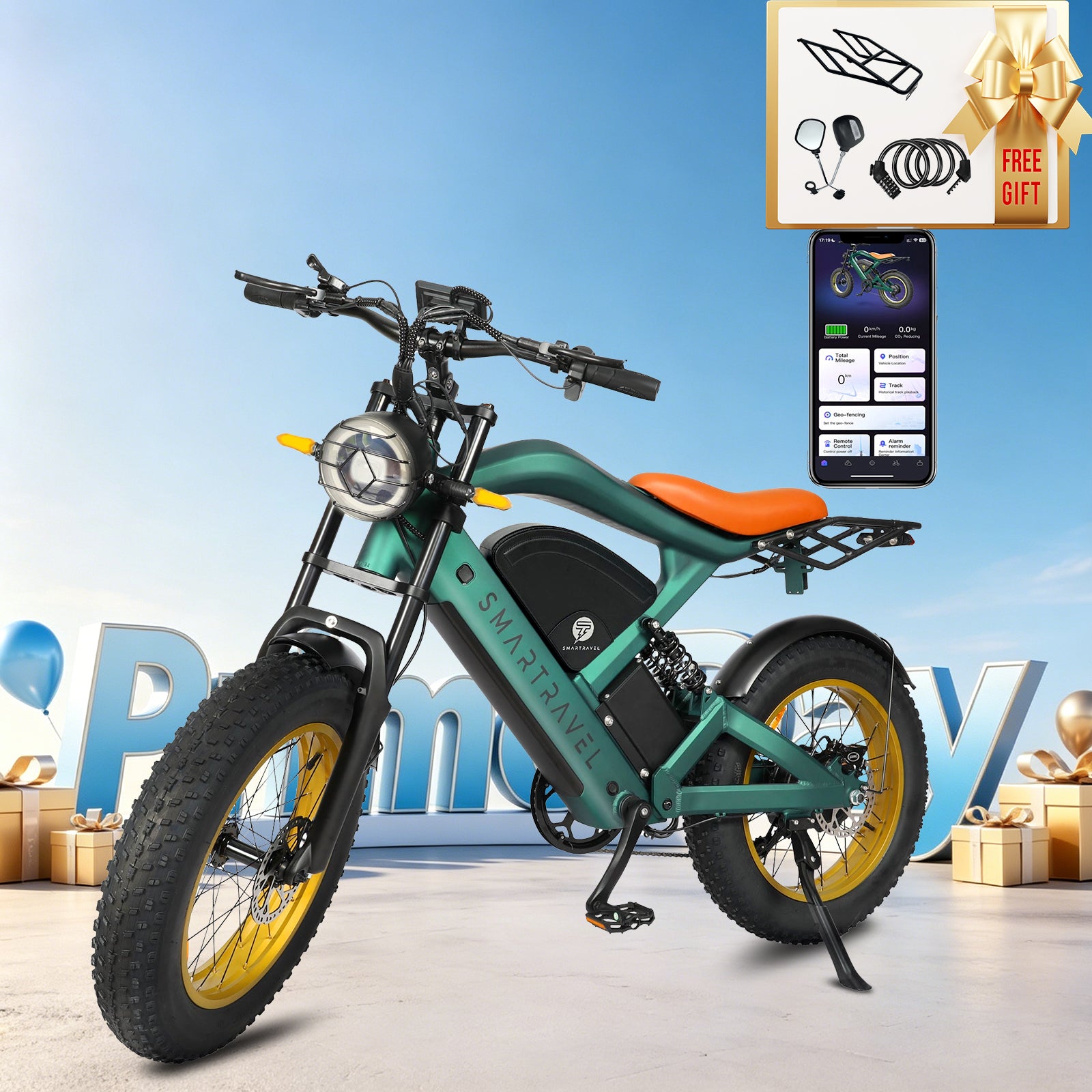 Smartravel Raptor ST202 GPS-Enabled All-Terrain Electric Bike