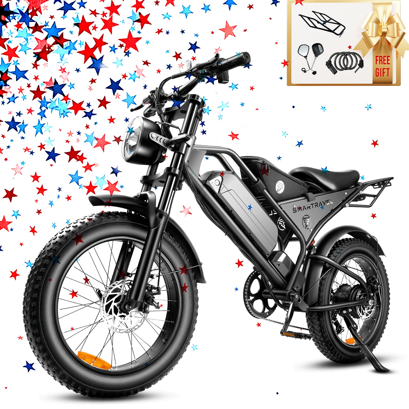 Smartravel Explorer DK400 1000W Moped Style Fat Tire Electric Bike