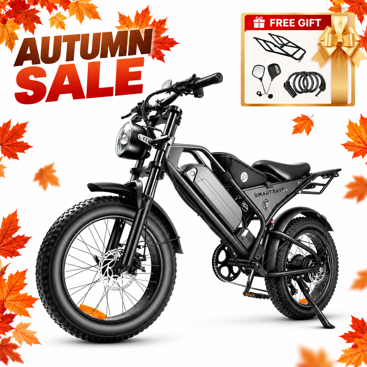 Smartravel Explorer DK400 1000W Moped Style Offroad Electric Bike Fat Tire