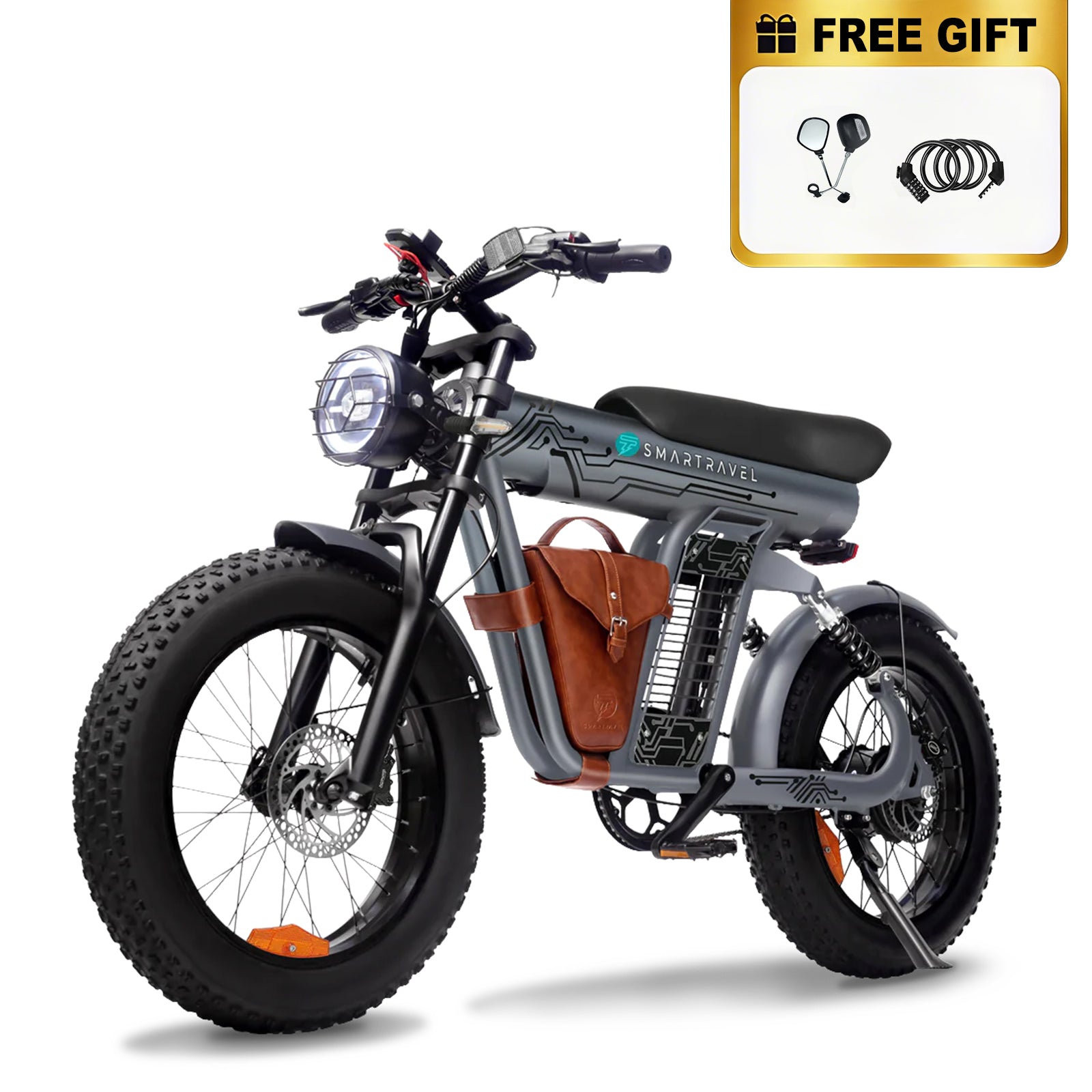 Smartravel Rocket ST201F 1500W Retro Motorcycle Style Off-Road Electric Bike Fat Tire