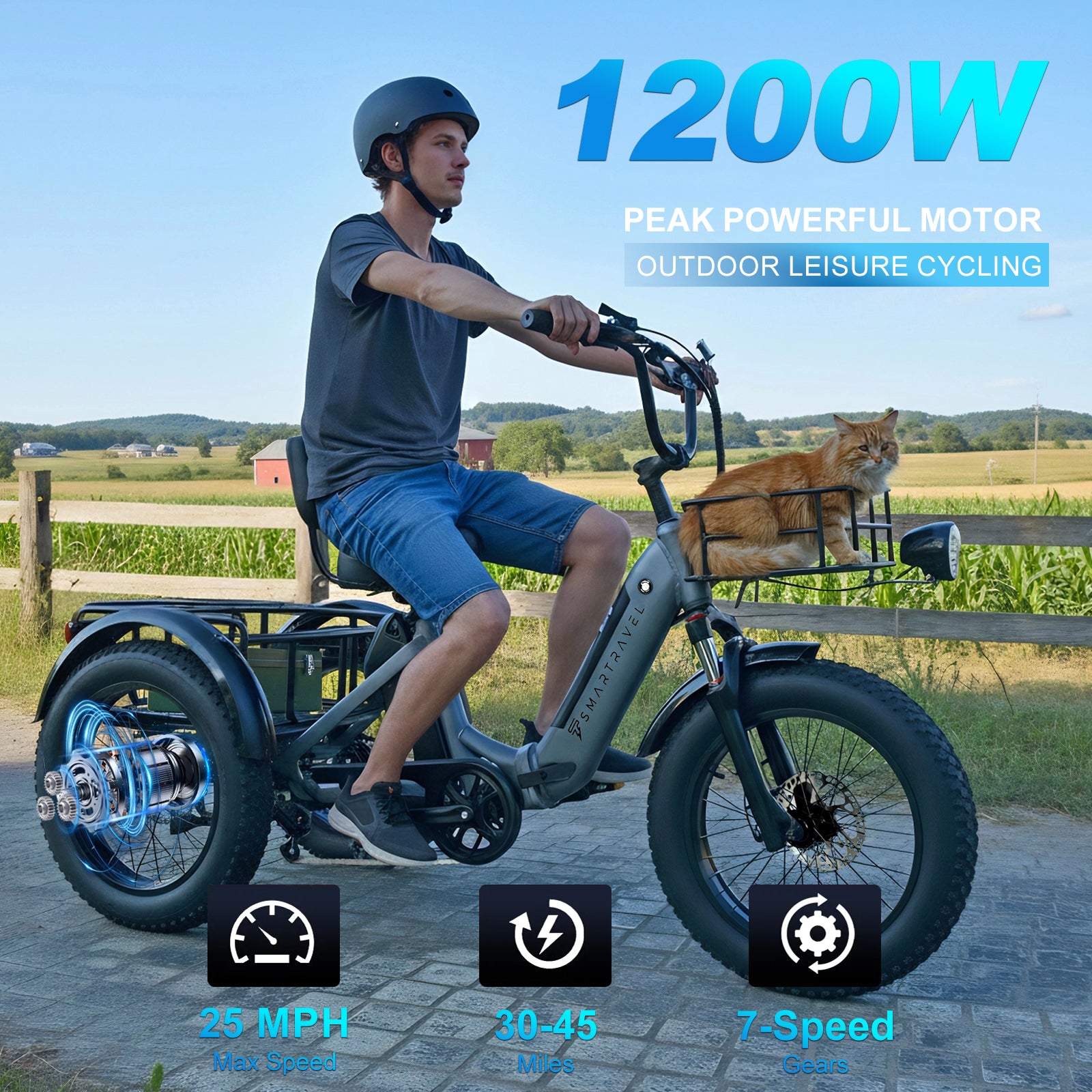 Smartravel Hauler ST301 Dual Battery Cargo Electric Tricycle