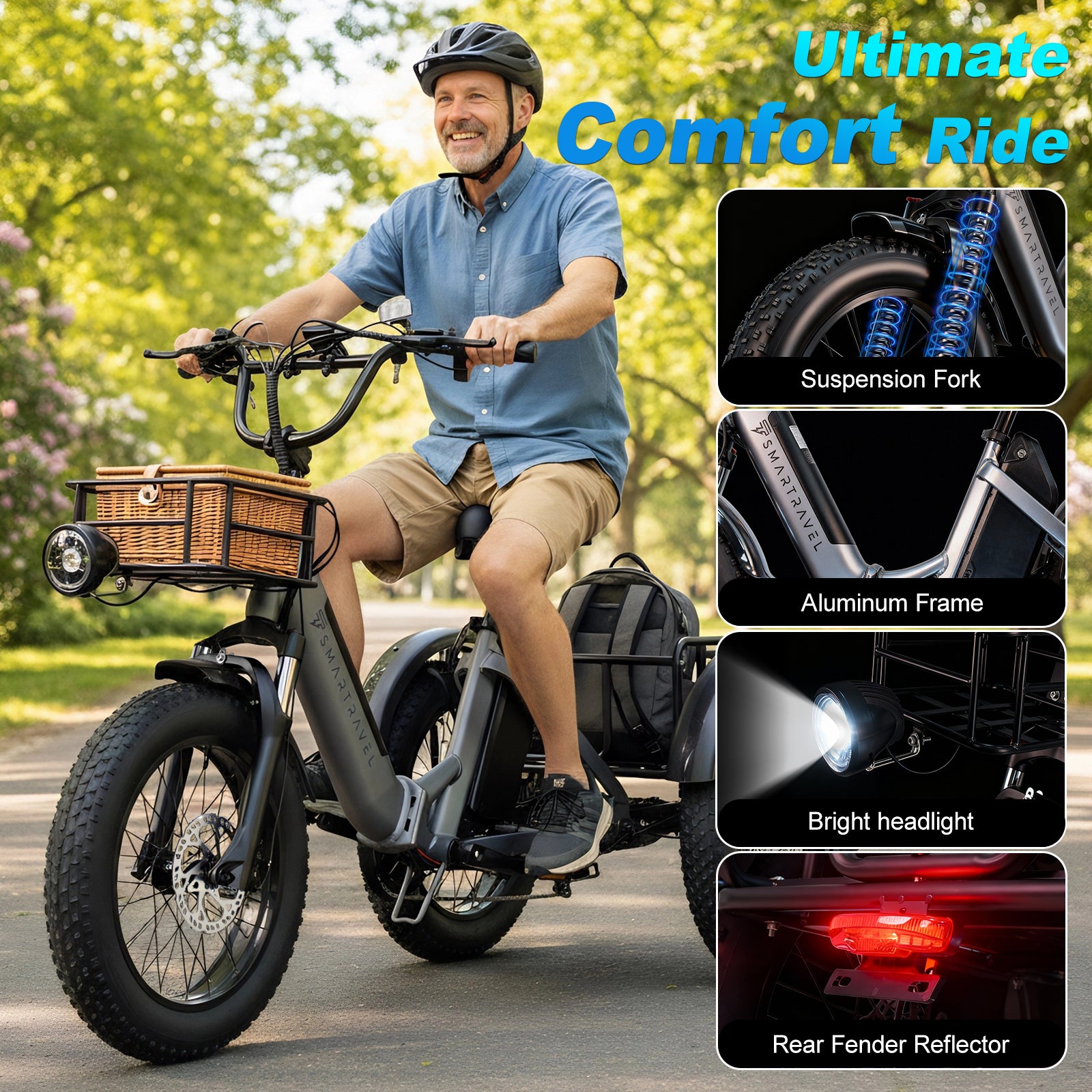Smartravel Hauler ST301 Dual Battery Cargo Electric Tricycle