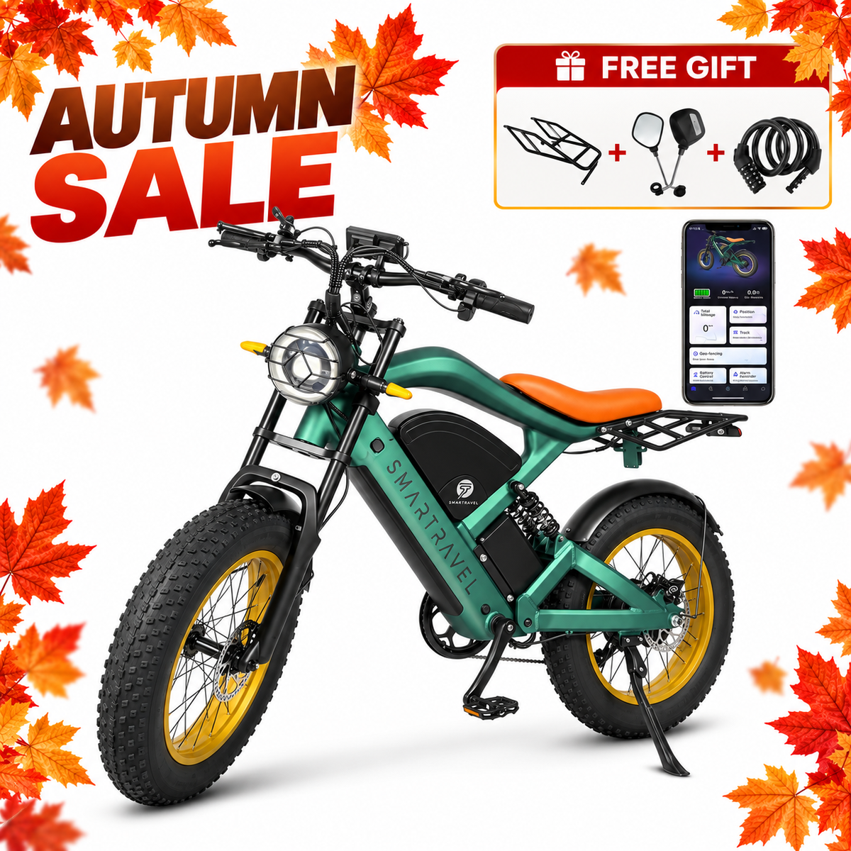 Smartravel Raptor ST202 GPS-Enabled All-Terrain Electric Bike