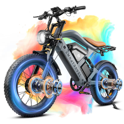 smart e bike pedelec Off-Road Dual Motor 3000W Ebike with GPS Tracking – Smartravel ST202 Pro